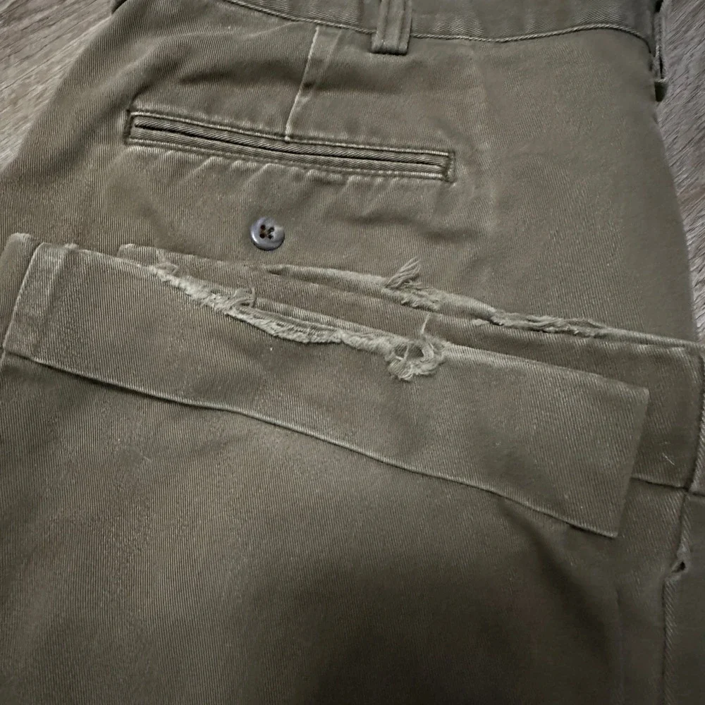 Polo Ralph Lauren Hammond Pant Mens 38x30 Brown Pleated Cuffed‎ Chino Chinos